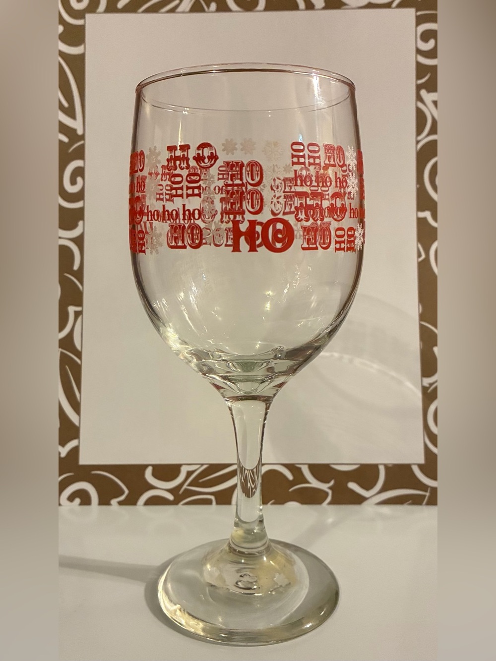 Holiday 'Ho Ho Ho' Red Wine Glass - Festive Glassware